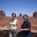 NM trip 2011 Joanne and Sheila in wind at Monument valley